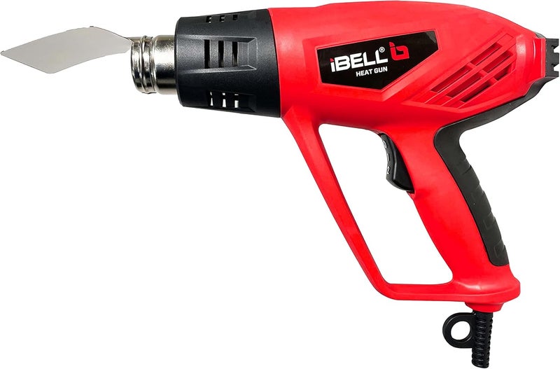 آي بيل IBL HG20-82C أداة الهواء الساخن 2000 واط، مسدس حرارة بدرجتي حرارة 350°C و 550°C، تدفق هواء 250 لتر/دقيقة و 550 لتر/دقيقة، مسدس هواء ساخن لإزالة الطلاء، انكماش PVC والأعمال اليدوية - Image 2