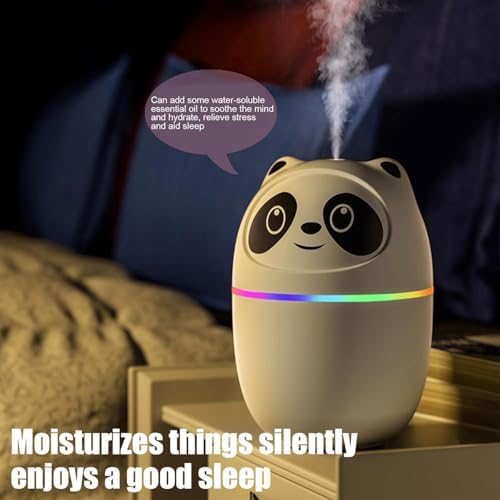 PIHARVA Cool Mist Humidifier for Room USB Ultrasonic Air Humidifier with 7 Color Night Lights Aroma Essential Oil Diffuser for Home Car Bedroom Office 250ML Capacity - Image 4