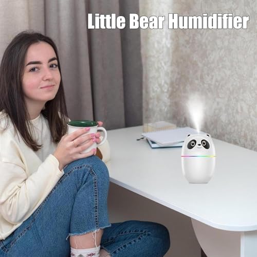 PIHARVA Cool Mist Humidifier for Room USB Ultrasonic Air Humidifier with 7 Color Night Lights Aroma Essential Oil Diffuser for Home Car Bedroom Office 250ML Capacity - Image 2