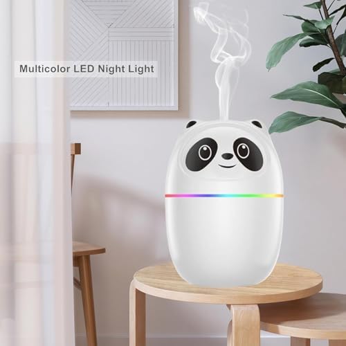PIHARVA Cool Mist Humidifier for Room USB Ultrasonic Air Humidifier with 7 Color Night Lights Aroma Essential Oil Diffuser for Home Car Bedroom Office 250ML Capacity - Image 3