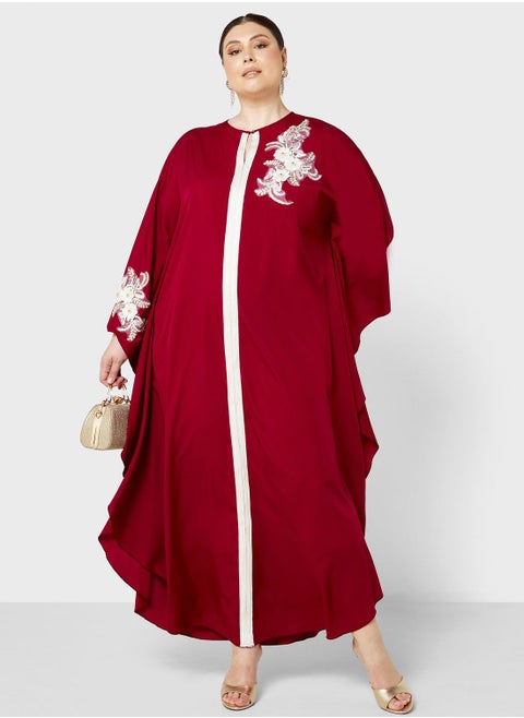 Plus size embroidered kaftan