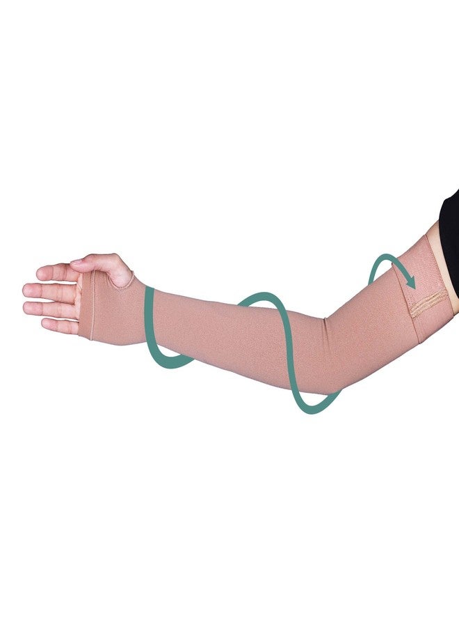 Sorgen Classique (Lycra) Medical Compression Armsleeves | Handsleeves | Lympedema armsleeves | Class 2 Compression Armsleeves | Hand swelling | Medical Armsleeves LARGE - Image 1