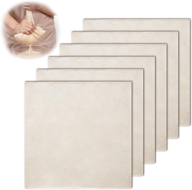6 PCS Cheesecloth, 50x50cm Reusable, Soft Square, Washable, Unbleached 100% Cotton Muslin Cloths for Straining, Cooking, Baking, Juicing, Coffee Brewing Cooking and Cheese Making - Image 1