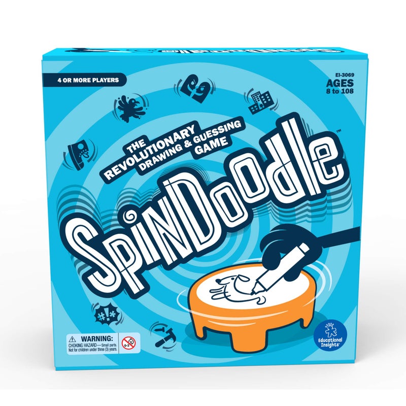 Educational Insights Spindoodle Fun Board Games for Adults Teens and Kids Party Games for Family Game Night Funny Quick Drawing Game Guess The Sketch Groups of 4 Ages 8 - Image 1
