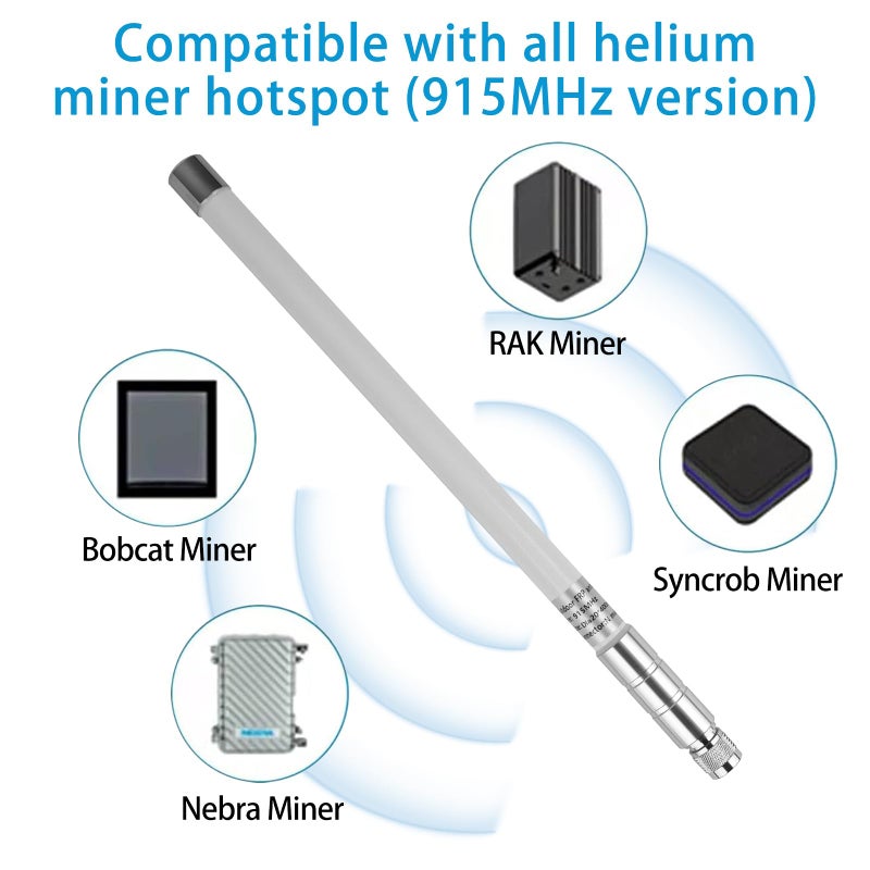 Meshnology Waterproof 915mhz Lora 5.8dbi Fiberglass Antenna with 20Ft Low Loss KMR195 Cable for Helium Hotspot RAK Nebra Bobcat 300 SenseCAP M1 Hotspot HNT Miner Heltec V3 Meshtastic Lora32 915MHz Lora Module - Image 3
