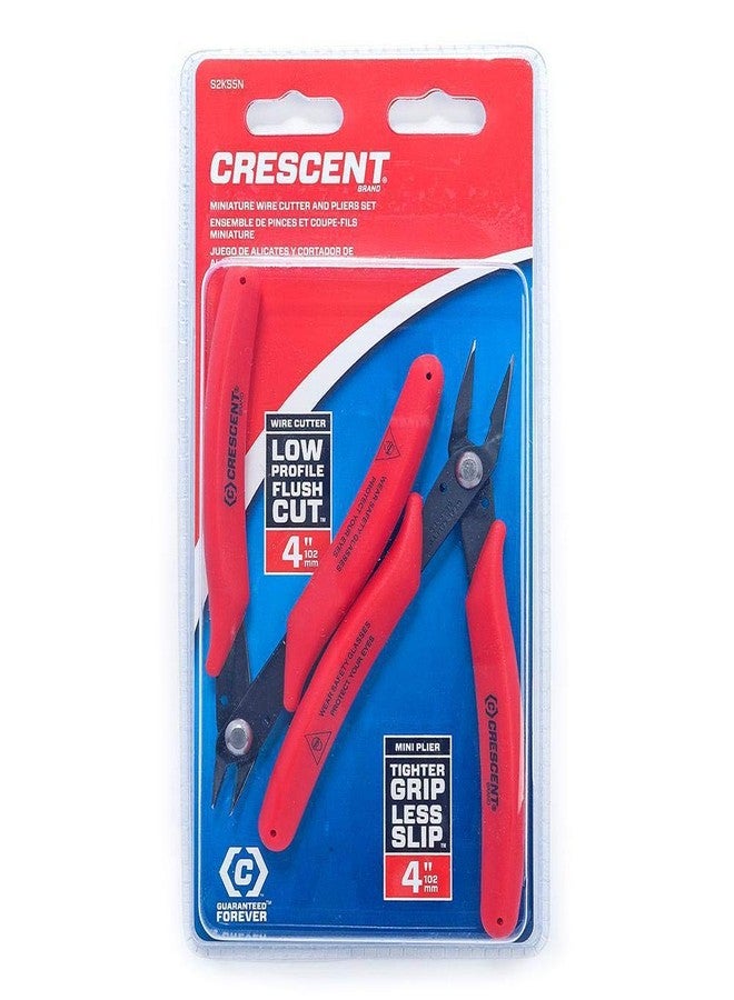 Crescent Brand Miniature Cutters & Needle-Nose Pliers Set Item S2KS5~Hobbyist and General Electronics Use - Image 3