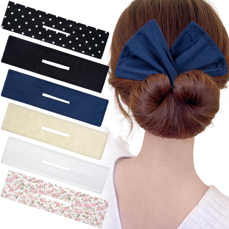 CustomyLife 6pcs Bun Makers  Flexible Donut Twister French Curl Hair Clips and Accessories for Womens Long Thick or Thin Hair