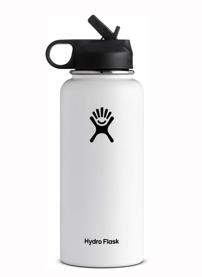 Hydro Flask - 32 oz Wide Mouth with Straw Lid Stainless Steel Reusable Water Bottle Clementine - Vacuum Insulated, Dishwasher Safe, BPA-Free, Non-Toxic - Image 1