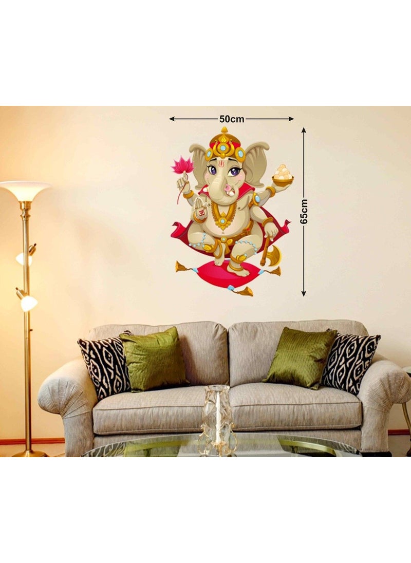 Decals Design Decals Design 'Shree Ganesh' Wall Decal (PVC Vinyl, 70 cm x 50 cm x 70 cm, Multicolour)  - Image 3