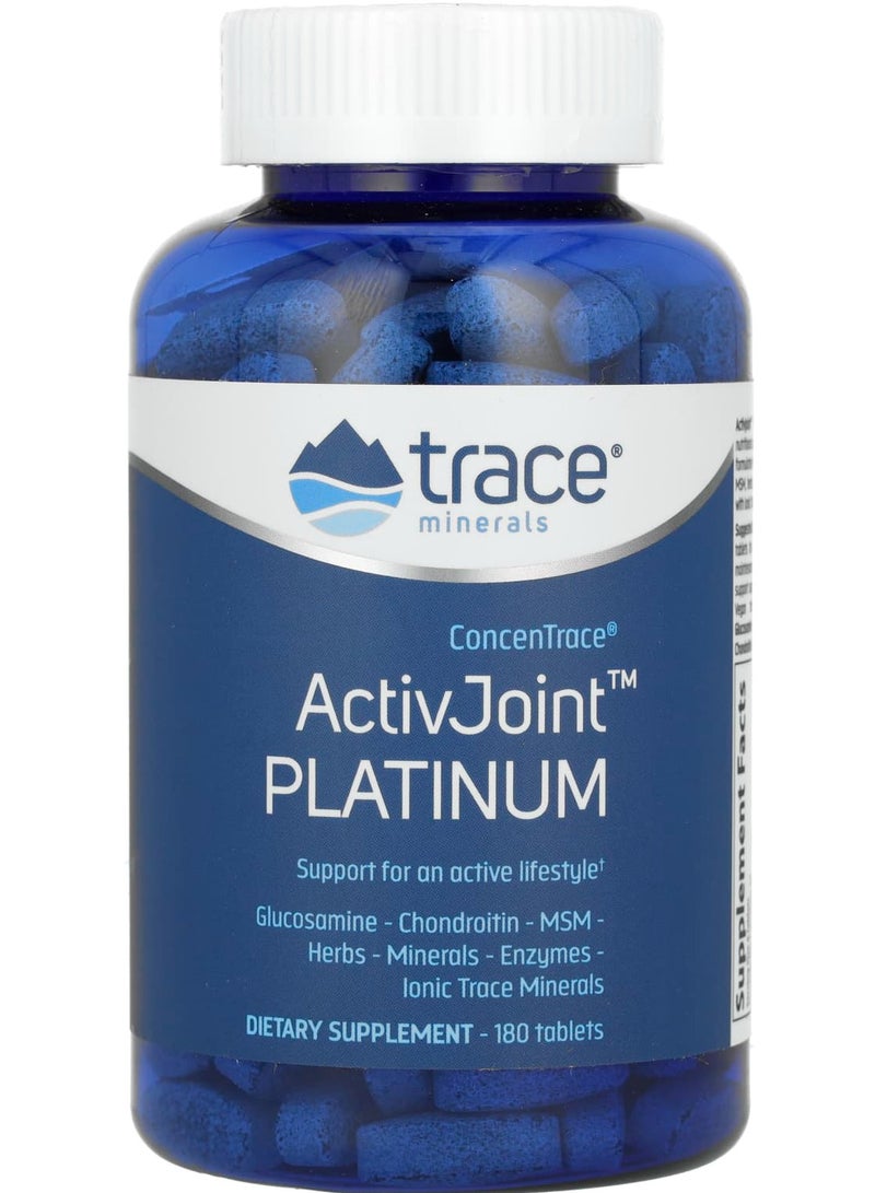 Trace Minerals Concentrace, ActivJoint Platinum, 180 Tablets