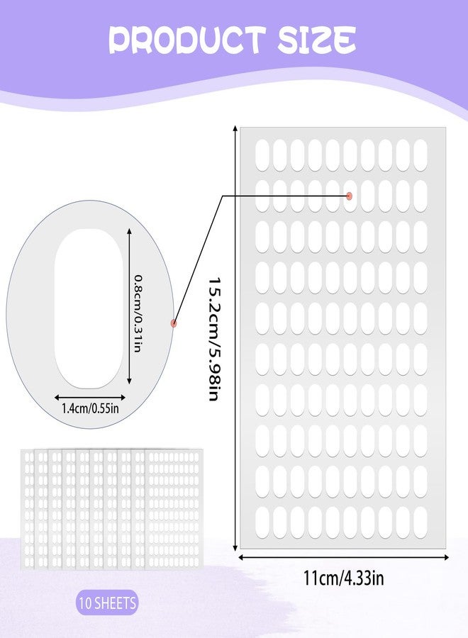 YQQYG 1000 PCS Nail Art Double Sided Nail Tape, False Tip Sticky Tabs, Clear Nails Adhesive Tabs, Press on Fingernail Stickers Nails Display Strips, Fingernail Stickers for Press on Stand - Image 2