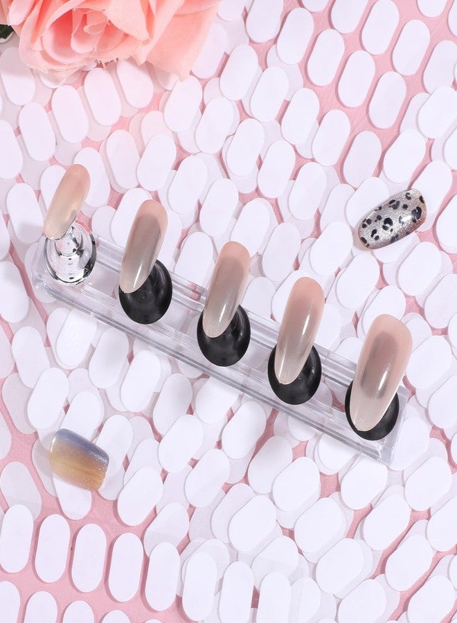 YQQYG 1000 PCS Nail Art Double Sided Nail Tape, False Tip Sticky Tabs, Clear Nails Adhesive Tabs, Press on Fingernail Stickers Nails Display Strips, Fingernail Stickers for Press on Stand - Image 3