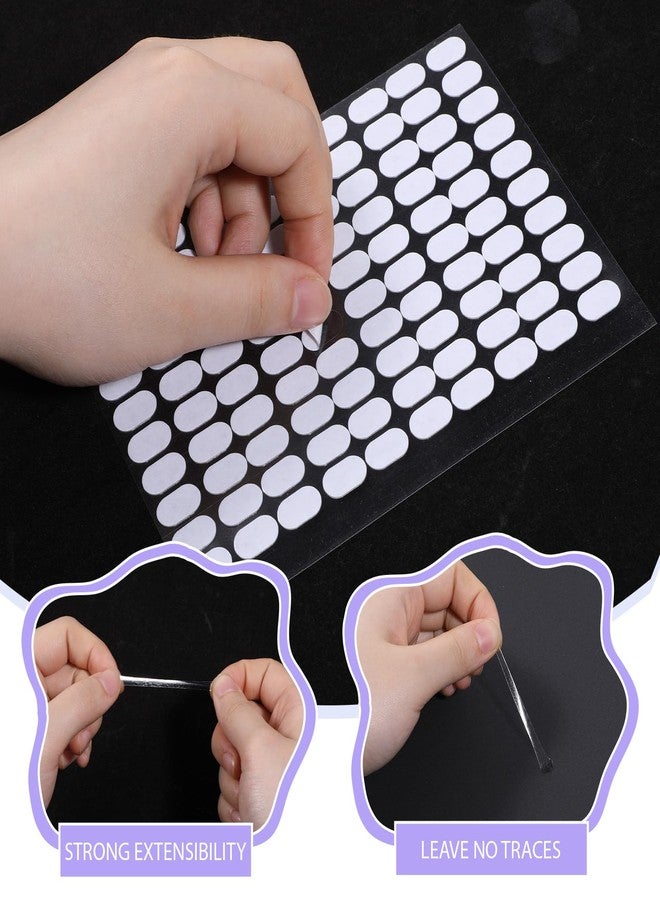 YQQYG 1000 PCS Nail Art Double Sided Nail Tape, False Tip Sticky Tabs, Clear Nails Adhesive Tabs, Press on Fingernail Stickers Nails Display Strips, Fingernail Stickers for Press on Stand - Image 4
