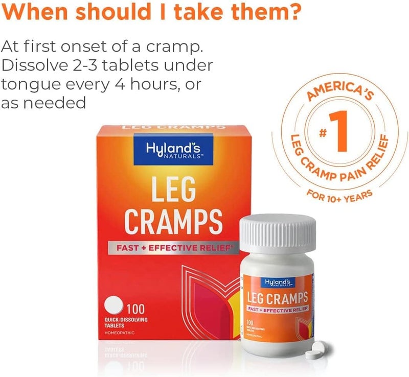 Hyland's Bundle of Hylands Leg Cramps Tablets 100 Count and Leg Cramps PM Nighttime Formula Natural Relief of Calf Foot and Leg Cramps 50 Count - Image 3