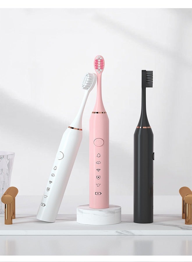 Loquat Electric Toothbrush for Adults 5 Powerful Cleaning Modes with Soft Bristles, White - Image 5