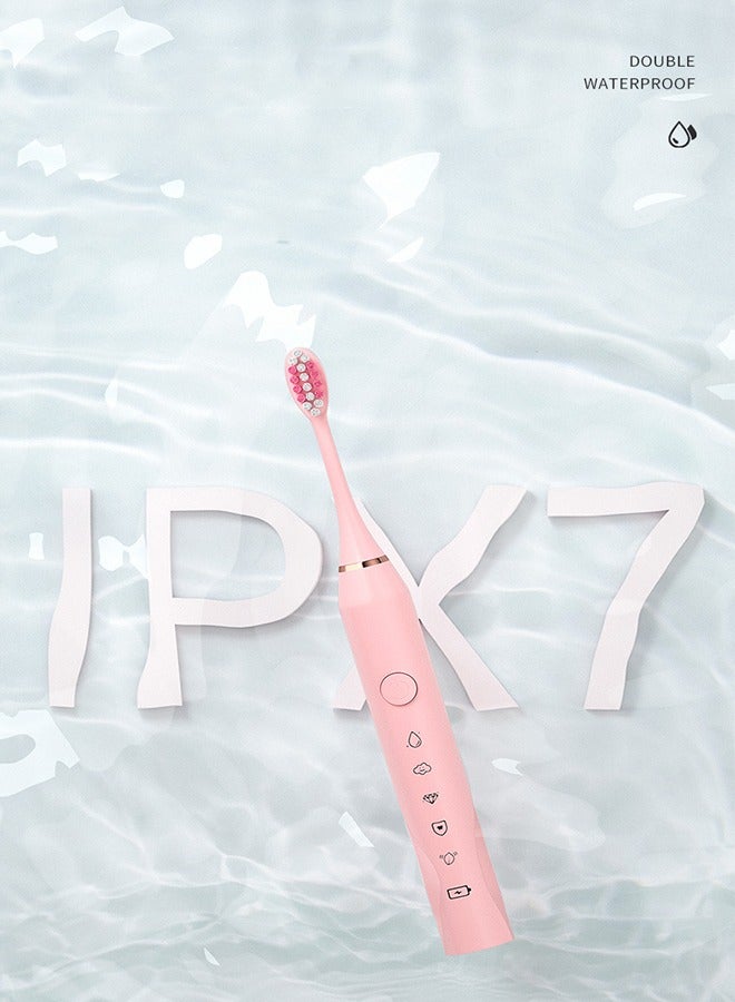 Loquat Electric Toothbrush for Adults 5 Powerful Cleaning Modes with Soft Bristles, White - Image 2