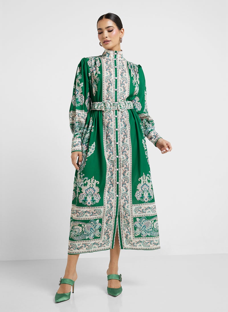 خزانة فستان ميدي بطبعة بيزلي - Image 4