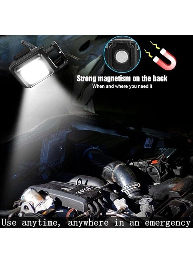 مصباح يدوي LED صغير قابل لإعادة الشحن بقوة 800 لومن، مزود بأربعة أوضاع إضاءة، وقاعدة مغناطيسية قابلة للطي مع حامل قابل للطي وفتاحة زجاجات، مناسب للتخييم والصيد والإصلاحات والأنشطة الخارجية. - Image 3