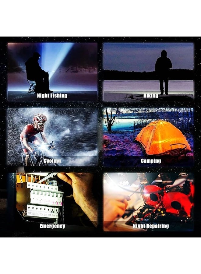 مصباح يدوي LED صغير قابل لإعادة الشحن بقوة 800 لومن، مزود بأربعة أوضاع إضاءة، وقاعدة مغناطيسية قابلة للطي مع حامل قابل للطي وفتاحة زجاجات، مناسب للتخييم والصيد والإصلاحات والأنشطة الخارجية. - Image 5