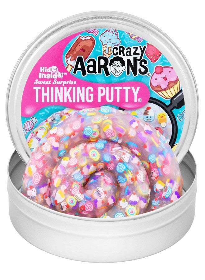 Crazy Aaron's Thinking Putty® - Sweet Surprise - Clear Sensory Putty for Kids and Grown ups in a 4" Tin - Creative and Endless Fun, Stress Relief Therapy Toys, Never Dries Out - Made in USA - Image 1