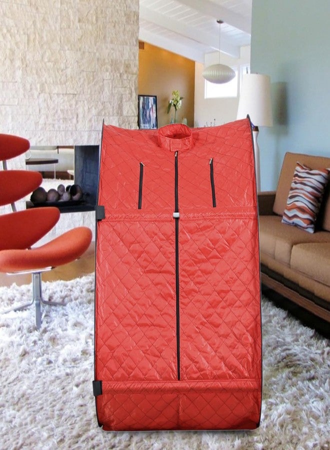 Kawachi Portable Steam Cabin for Steam Sauna Therapy for Slimming and Beauty (Steam Generator not provided) (i79-Red) - Image 1
