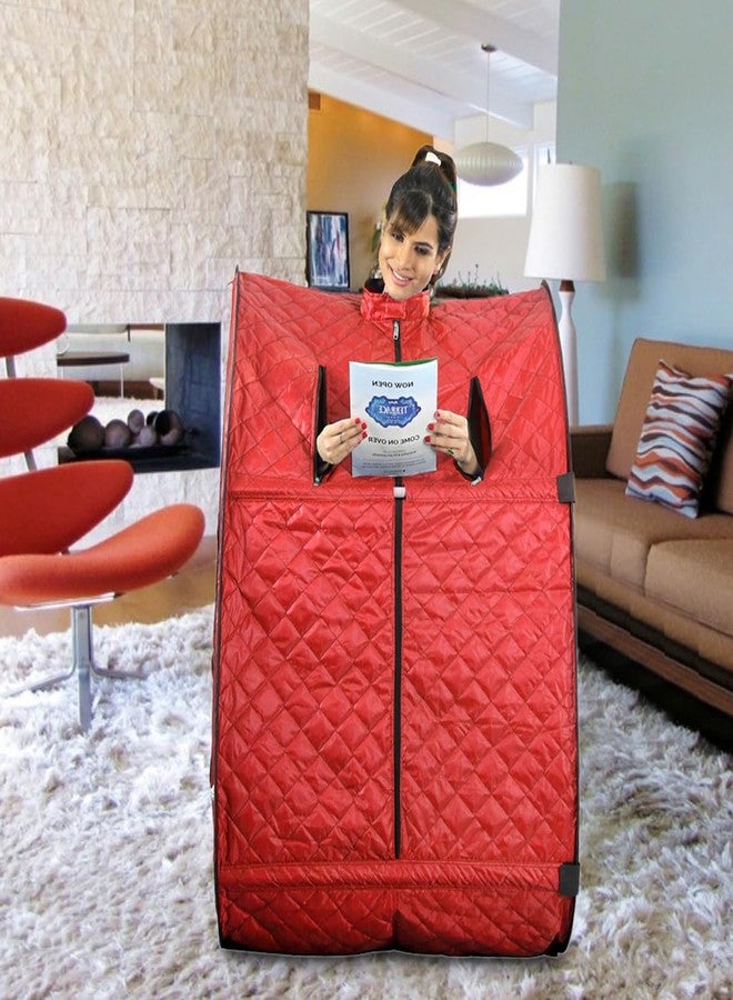 Kawachi Portable Steam Cabin for Steam Sauna Therapy for Slimming and Beauty (Steam Generator not provided) (i79-Red) - Image 3