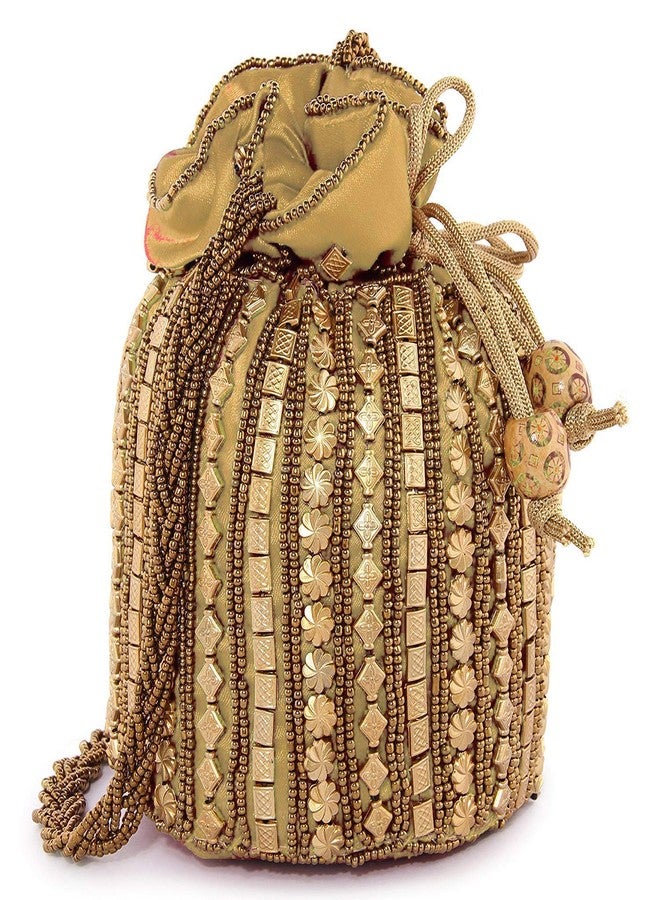 Fancy Walas حقيبة بوتلي نسائية من فانسي والاس (ذهبية) - Image 2