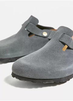 BIRKENSTOCK Birkenstock Boston Charcoal Suede Clogs  - Image 5