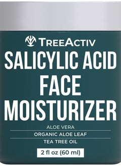 TreeActiv Salicylic Acid Face Moisturizer, 2 fl oz, Acne Treatment Face Cream for Oily Skin with and Tea Tree Oil, For Teens and Adults with Acne Prone Skin and Cystic Acne, 90 Day Supply  - Image 1