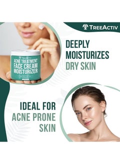 TreeActiv Salicylic Acid Face Moisturizer, 2 fl oz, Acne Treatment Face Cream for Oily Skin with and Tea Tree Oil, For Teens and Adults with Acne Prone Skin and Cystic Acne, 90 Day Supply  - Image 4