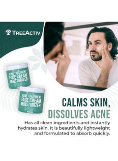 TreeActiv Salicylic Acid Face Moisturizer, 2 fl oz, Acne Treatment Face Cream for Oily Skin with and Tea Tree Oil, For Teens and Adults with Acne Prone Skin and Cystic Acne, 90 Day Supply  - Image 3