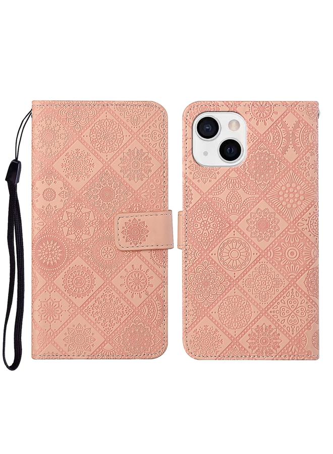 S-TOP Case For iPhone 14 Ethnic Style Embossed Pattern Leather Phone Case - Image 1