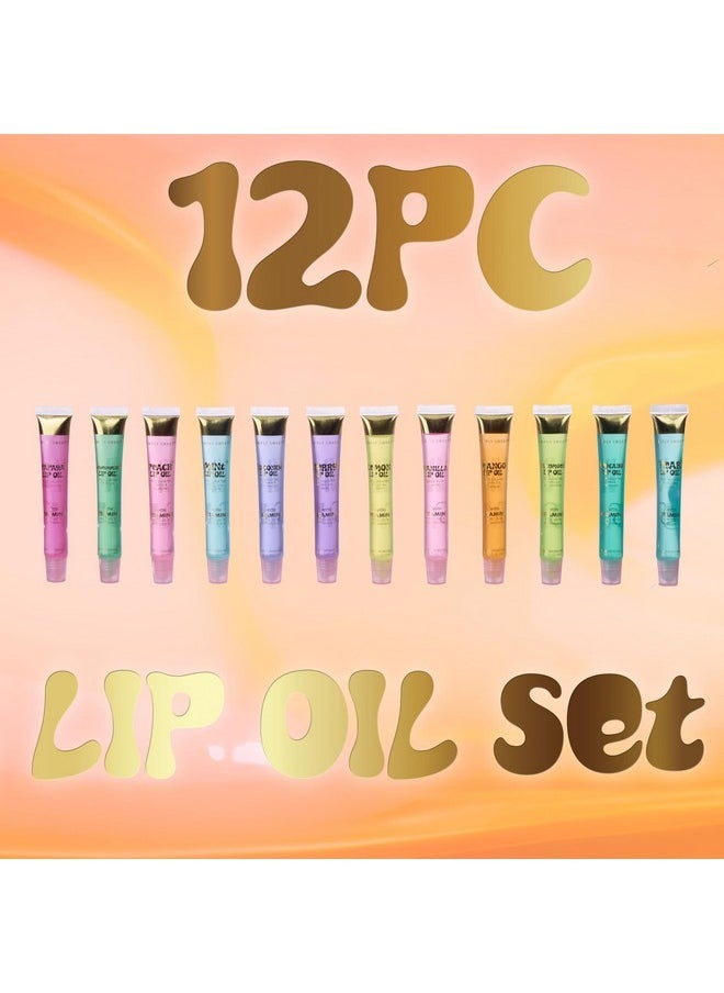 Expressions EXPRESSIONS 12pc Lip Oil Set - Flavored Lip Oils Value Pack, Hydrating Lip Oils w/Squeeze Tube Application, Moisturizing Lip Oil Collection for Everyday Lip Care and Lip Repair (RAINBOW)  - Image 2