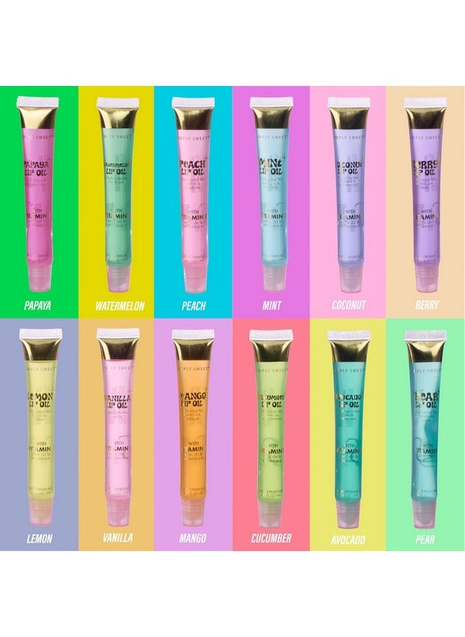 Expressions EXPRESSIONS 12pc Lip Oil Set - Flavored Lip Oils Value Pack, Hydrating Lip Oils w/Squeeze Tube Application, Moisturizing Lip Oil Collection for Everyday Lip Care and Lip Repair (RAINBOW)  - Image 5