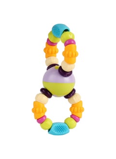 turtees Turtees™ Colorful Attractive Plastic Non-Toxic Barbell Rattle Toy for Babies Fun Time  - Image 2