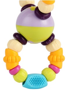 turtees Turtees™ Colorful Attractive Plastic Non-Toxic Barbell Rattle Toy for Babies Fun Time  - Image 4