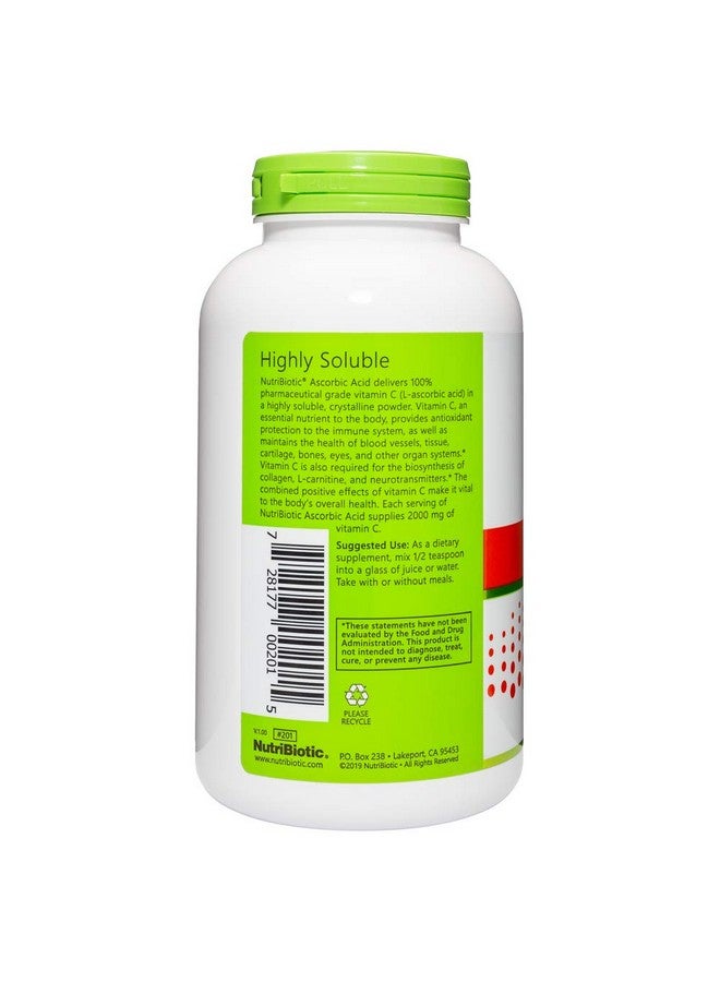 Nutribiotic مسحوق حمض الأسكوربيك فيتامين C 16 أونصة ؛ درجة صيدلانية حمض الأسكوربيك 2000 ملغ لكل حصة ؛ مكمل دعم الكولاجين الأساسي للمناعة ومضادات الأكسدة ؛ خالي من الجلوتين والمواد المعدلة وراثيًا - Image 3