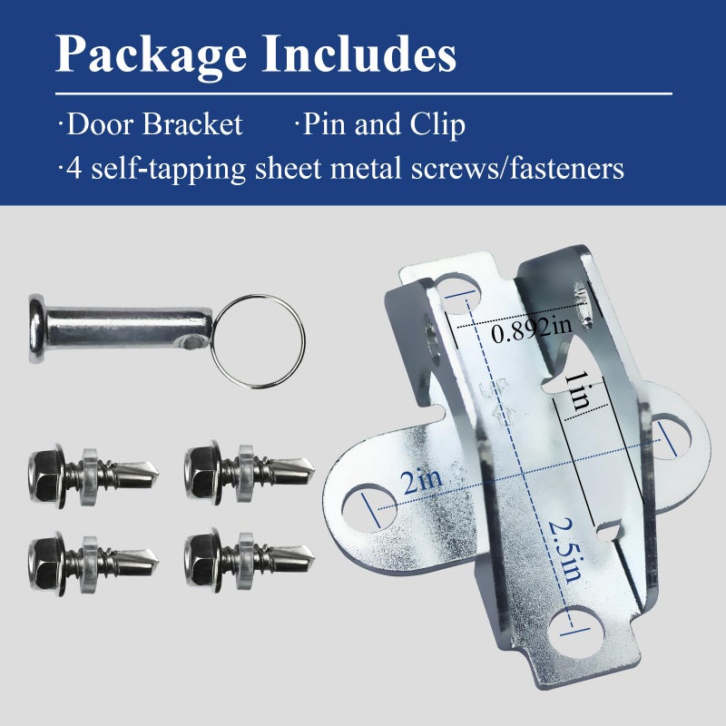 WFCYX 41A5047 Door Bracket for Garage Door Openers, Replacement Door Bracket Compatible with All Chamberlain, Craftsman and LiftMaster Models Made After 1993, with Pin and Clip & 4 Fasteners - Image 4