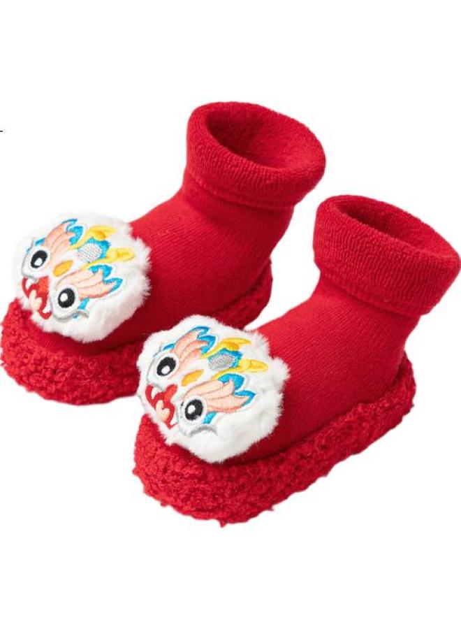 Balabala Baby Floor Socks, Terry Warmth, Snake Year, Boys And Girls Socks, Toddler Shoes, Zodiac Year, Pre-Walking, 209125172201 - Image 1
