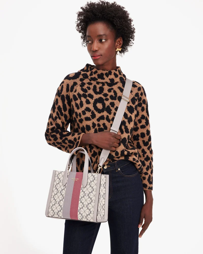 Kate Spade Spade Flower Jacquard Stripe Manhattan Small Tote