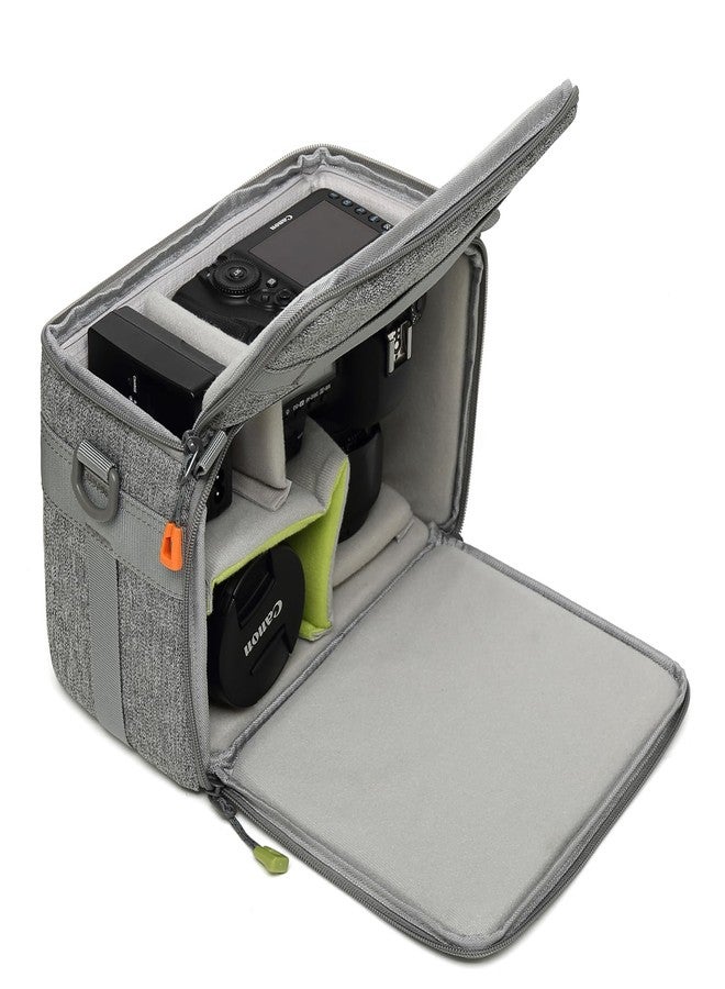 svatin Camera Insert Bag,Shockproof &Pressure-proof Dual Opening Camera Lens Cube Case Bag,Digital DSLR SLR Mirrorless Cameras Accessories Storage Pouch Compatible for Canon,Nikon,Sony,Panasonic（S） - Image 1