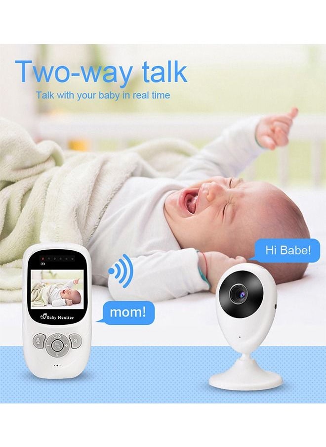 2.4''Display with 700mah Li-ion Battery, Baby Monitor with Camera and Audio, Night Vision, 2-Way Talk, Temperature Monitoring, Lullabies Playing, Ideal for Gifts