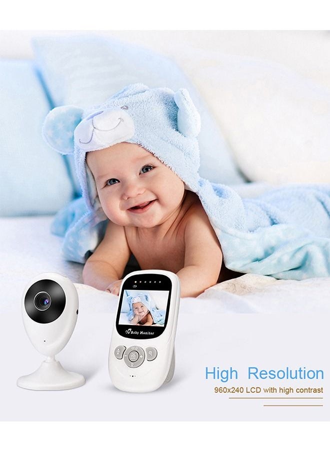 2.4''Display with 700mah Li-ion Battery, Baby Monitor with Camera and Audio, Night Vision, 2-Way Talk, Temperature Monitoring, Lullabies Playing, Ideal for Gifts