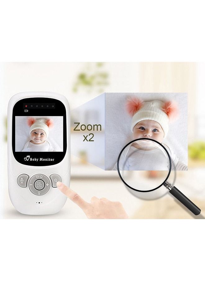 2.4''Display with 700mah Li-ion Battery, Baby Monitor with Camera and Audio, Night Vision, 2-Way Talk, Temperature Monitoring, Lullabies Playing, Ideal for Gifts