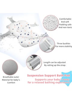 Yoawllty Baby Bath Tub Foldable For Newborn to Toddler with Soft Bath Mat Cushion, Drain Hole and Non-Slip Support Leg for Boys Girls(Pink)  - Image 2