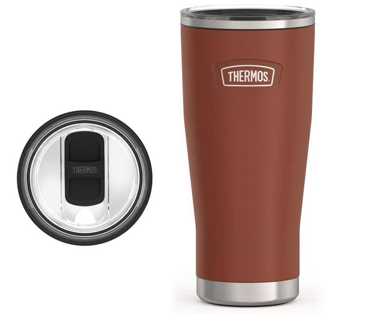 THERMOS THERMOS ICON SERIES Stainless Steel Cold Tumbler with Slide Lock 24 Ounce Saddle 
