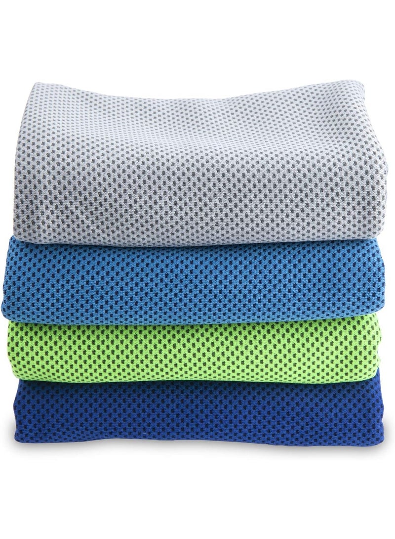 4 Packs Cooling Towel (40"x 12"), Ice Towel, Microfiber Towel, Soft Breathable Chilly Towel Stay Cool for Yoga, Sport, Gym, Workout, Camping, Fitness, Running, Workout & More Activities (4Pack) - Image 5