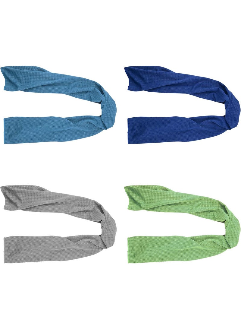4 Packs Cooling Towel (40"x 12"), Ice Towel, Microfiber Towel, Soft Breathable Chilly Towel Stay Cool for Yoga, Sport, Gym, Workout, Camping, Fitness, Running, Workout & More Activities (4Pack) - Image 1