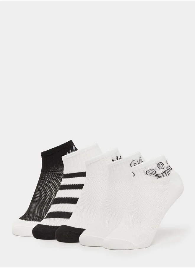 ستايلي Styli Set of 5 - Printed Ankle Socks