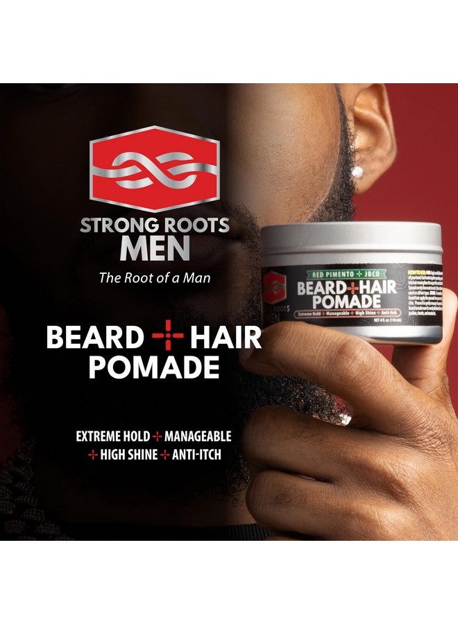 Tropic Isle Living Strong Roots Men Beard + Hair Pomade - Extreme Hold & High Shine For Styling And Grooming, Flake Free, Itch Relief, Natural Jamaican Black Castor Oil Infused With Red Pimento - Image 2